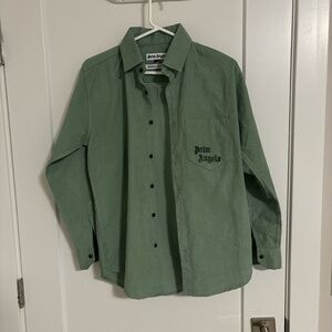 Palm angels fit green shirt long sleeves